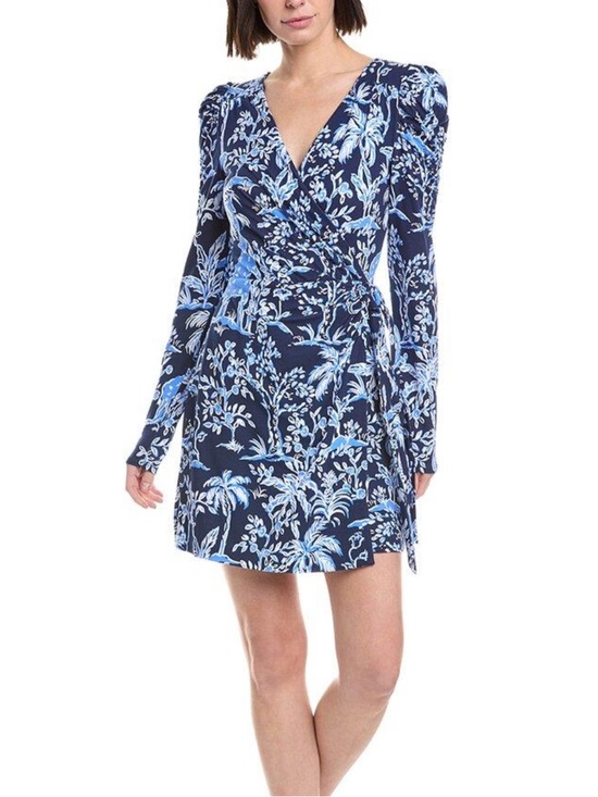 Lilly Pulitzer Pants - NWT Lilly Pulitzer Jemma Sleeved Romper Low Tide Navy Tall Tales Size 6